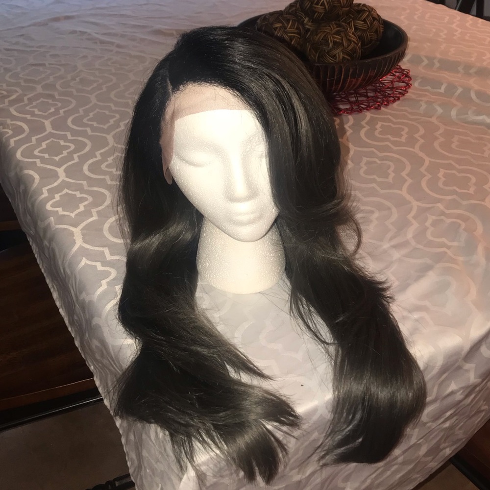 Charcoal Grey Synthetic Lace Front Wig